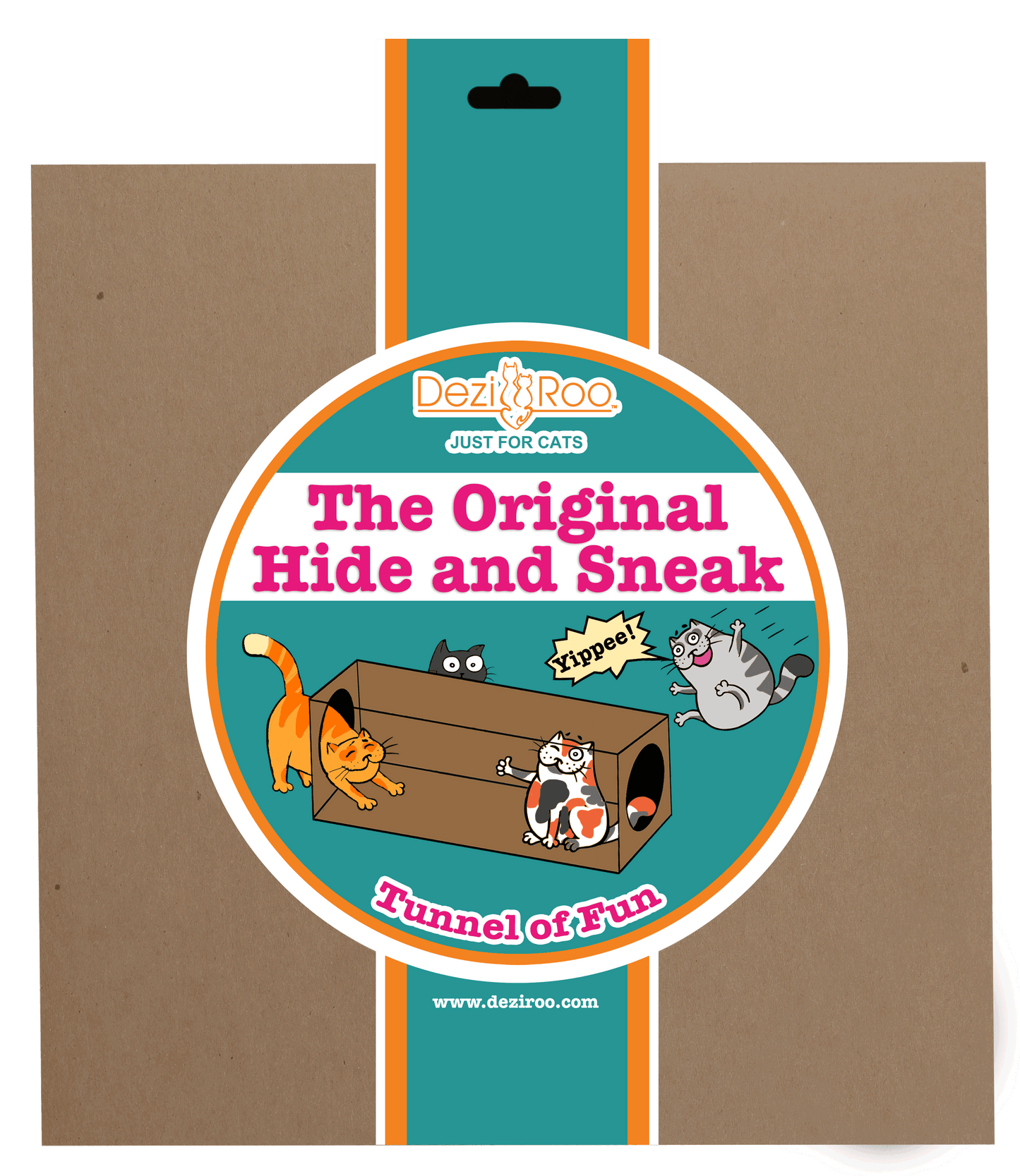 Hide & Sneak Paper Cat Play Tunnel