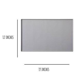 Gray Silicone Mess Free Pet Placemat