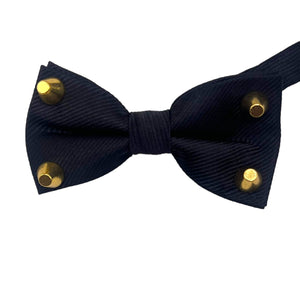 Dapper Satin Stud & Rhinestone Bowtie