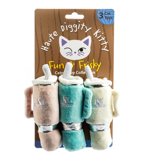 😻 Haute Diggity Kitty Snuggly Cup 3‑Pack