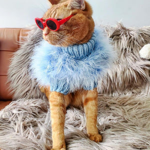 Haute Couture Feathered Luxury Pet Sweater
