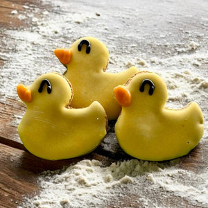 Mini rubber duckie dog treats