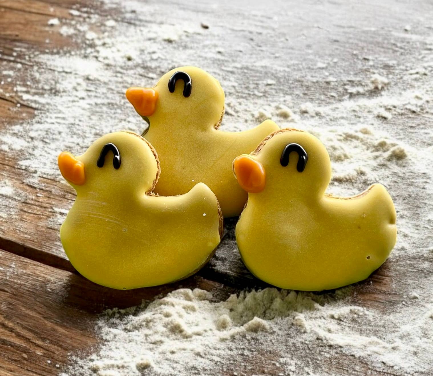 Mini rubber duckie dog treats