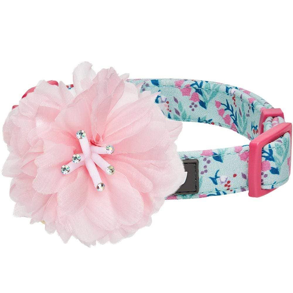 🌸 Floral Dog Collar with Pink Peony – Elegant, Feminine & Fashion-Forward 🐾