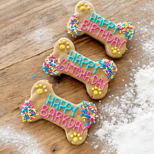 6 inch PB Fiesta Happy Birthday Bone Dog Treats