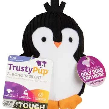 Silent Squeak Penguin Soft Plush Dog Toy