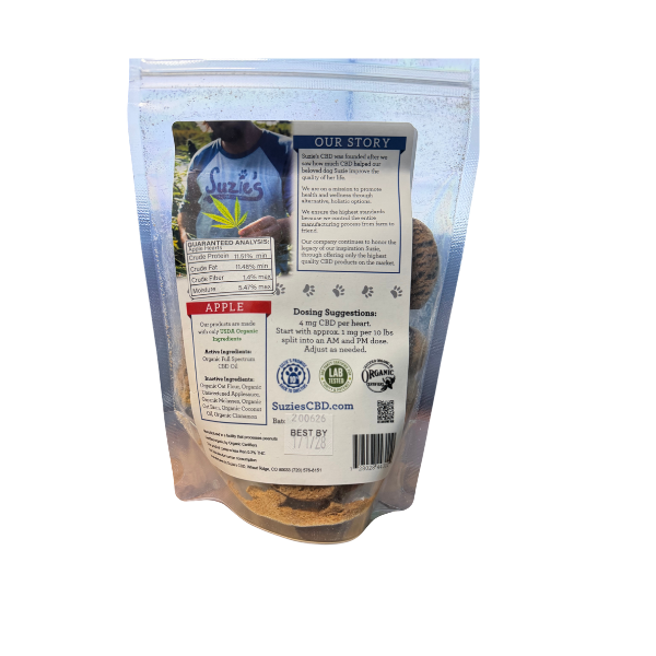 💚🐶 Suzie's CBD Hearts – USDA Organic CBD Dog Treats